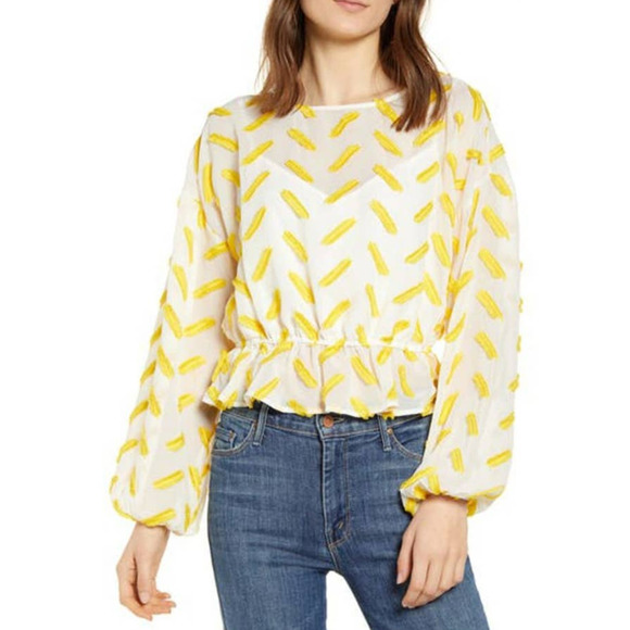 ALI & Jay lemonade stand textured sheer top - Picture 2 of 10